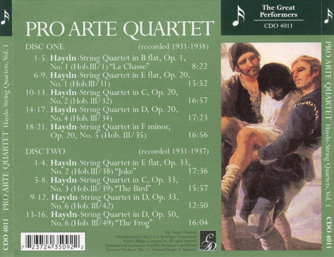 Haydn: String Quartets, Vol. 1 cover art