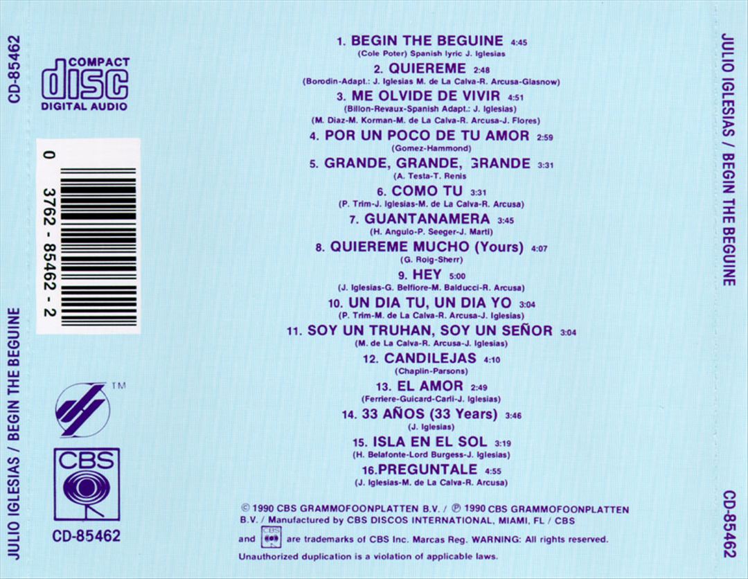 Begin the Beguine cover art