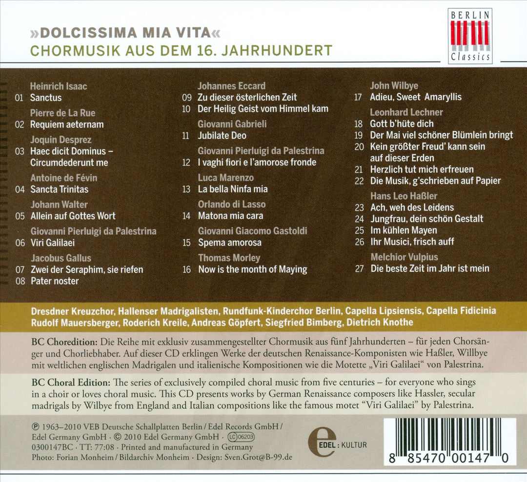 Dolcissima mia vita cover art