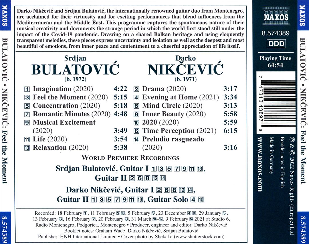 Bulatovic, Nikcevic: Feel the Moment cover art