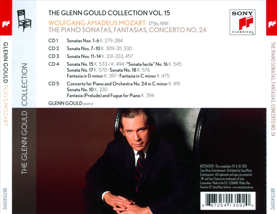 Glenn Gould plays Mozart: Piano Sonatas; Fantasias; Piano Concerto No. 24 cover art