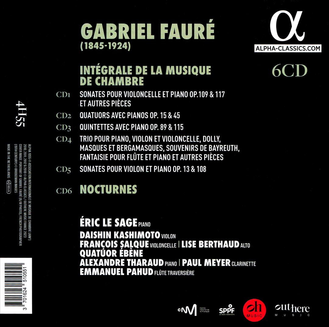 Fauré: Integrale de la musique de chambre cover art