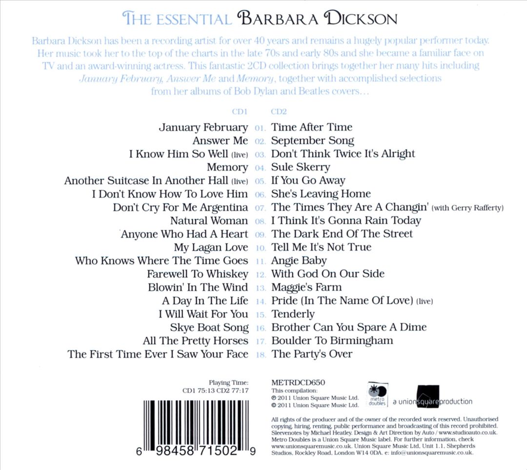 The Essential Barbara Dickson cover art