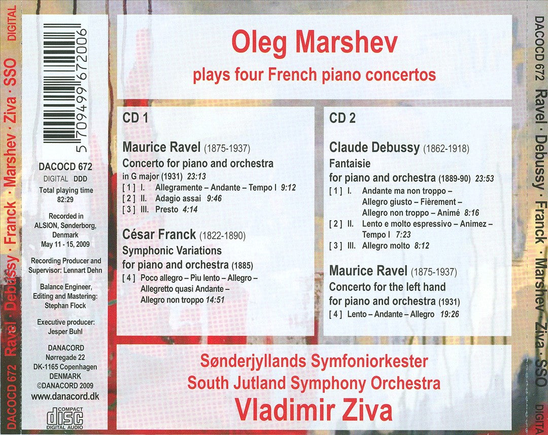 Ravel: Concerto in G; Debussy: Fantasie; Franck: Symphonic Variations cover art