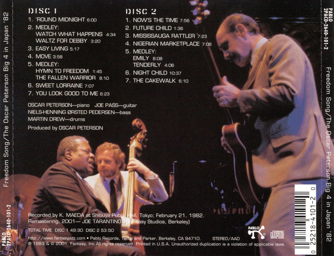 Freedom Song: The Oscar Peterson Big 4 in Japan '82 cover art