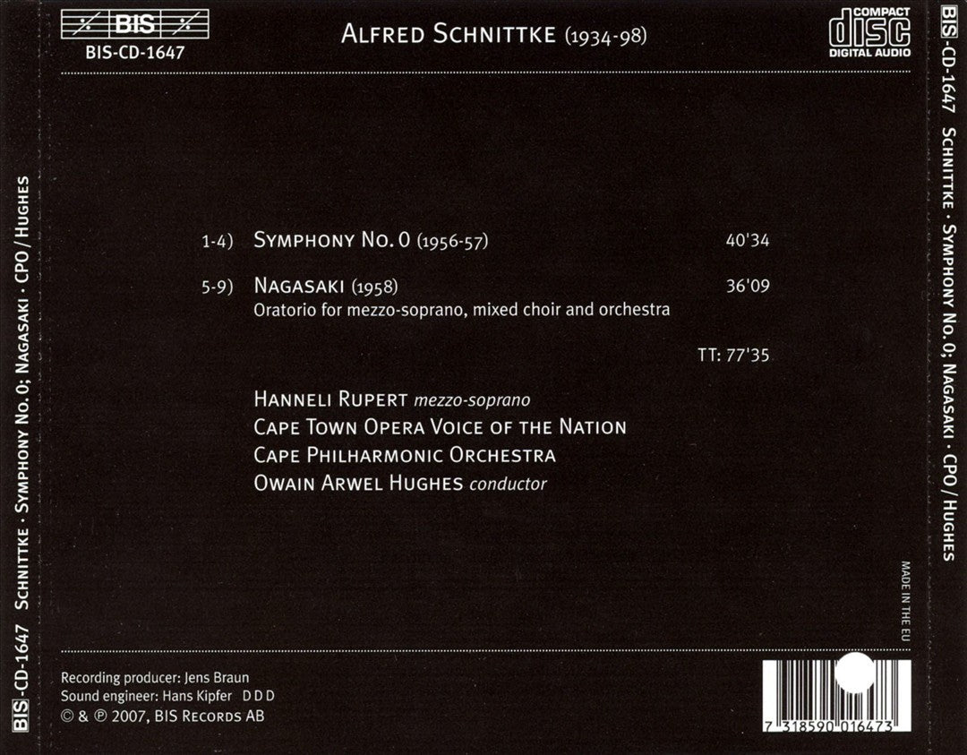 Alfred Schnittke: Symphony No. 0; Nagasaki cover art
