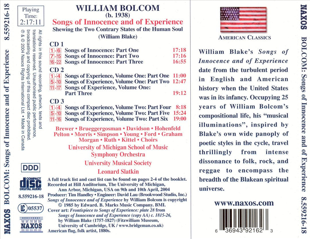 William Bolcom: Songs of Innocence and of Experience cover art