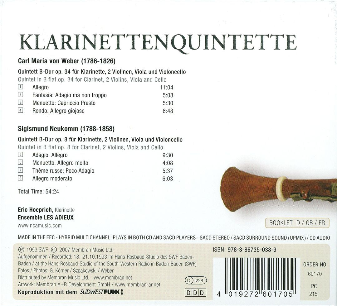 Klarinettenquintette cover art