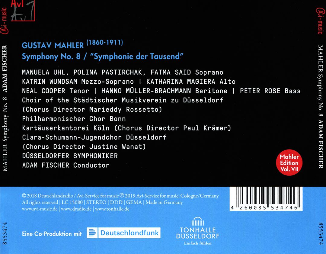 Mahler: Symphony No. 8 cover art