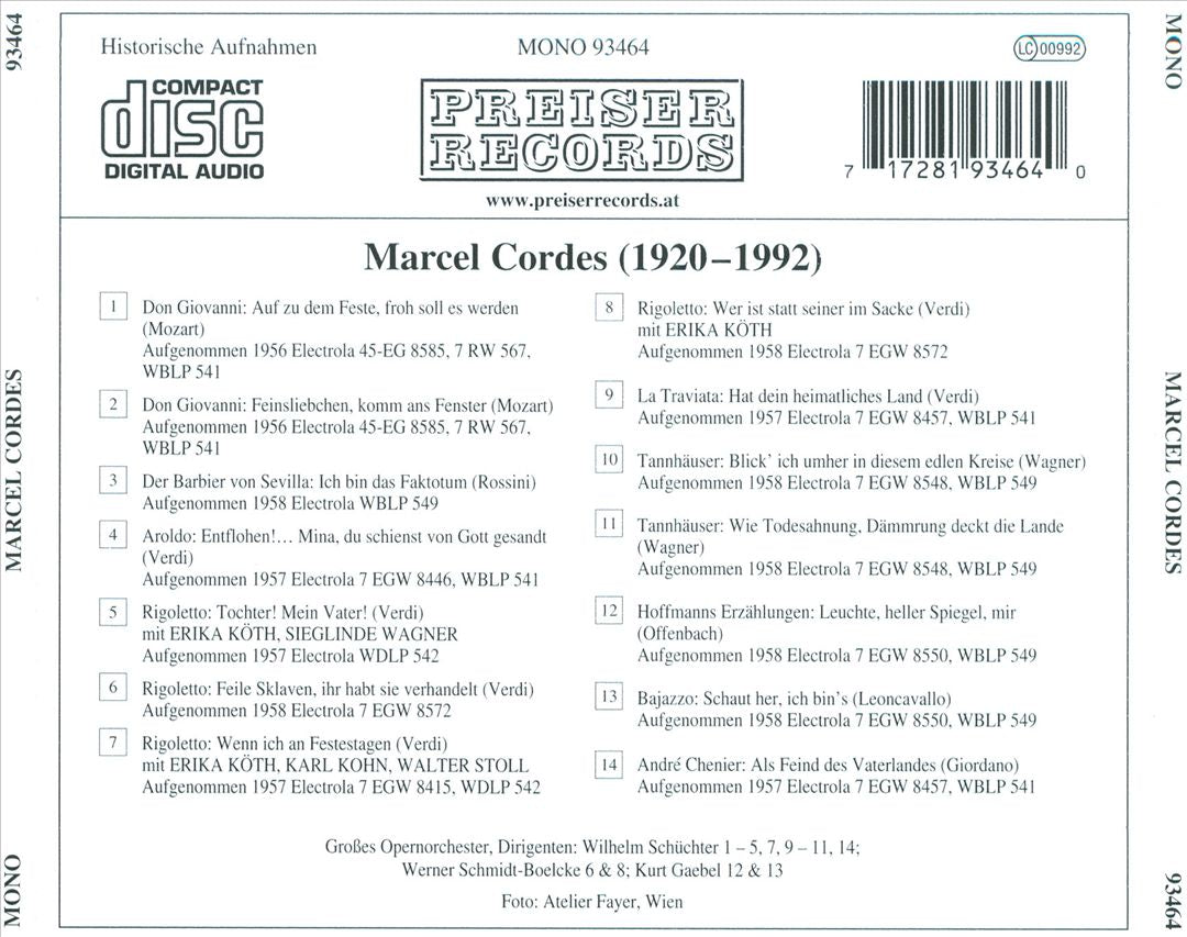 Dokumente Einer Sängerkarriere: Marcel Cordes cover art