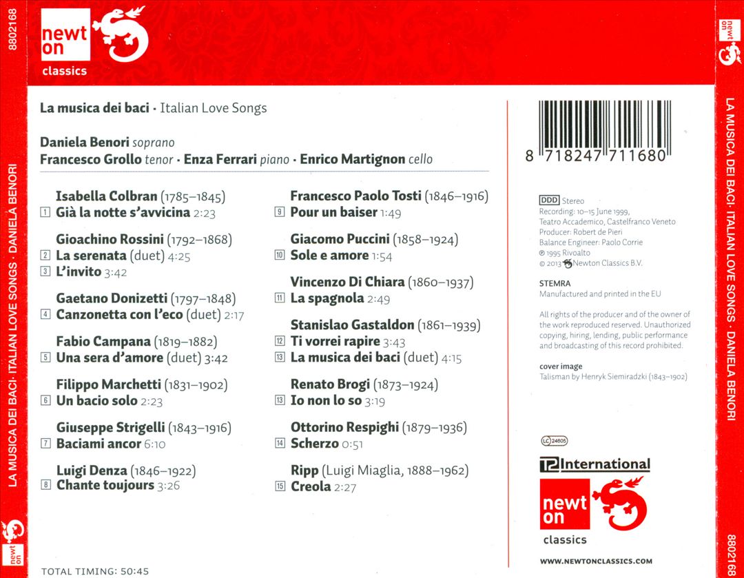 Musica dei Baci: Italian Love Songs cover art