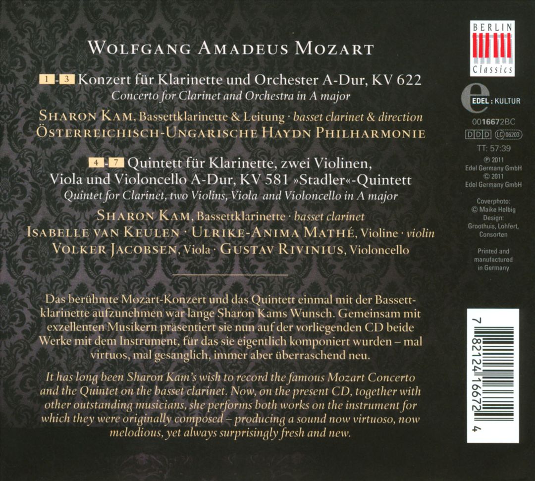 Mozart: Clarinet Concerto; Clarinet Quintet cover art