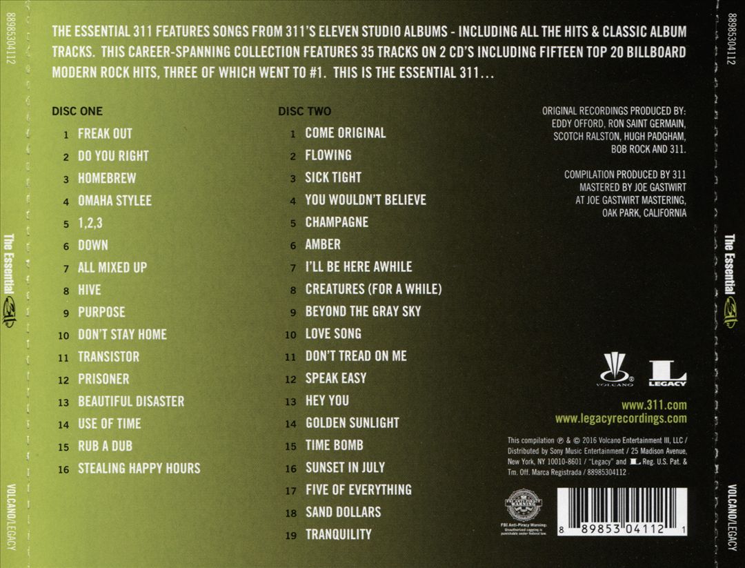Essential 311 cover art