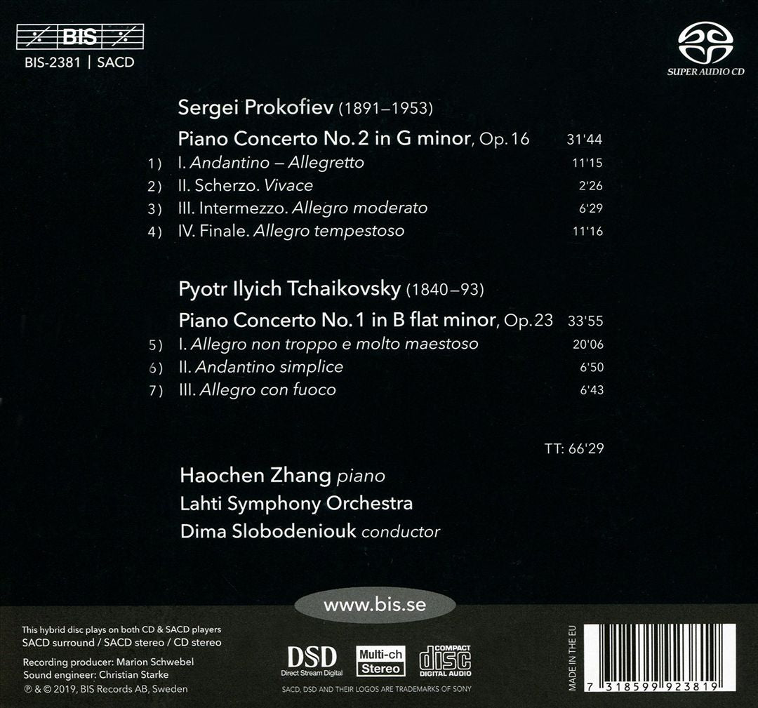 Tchaikovsky: Piano Concerto No. 1; Prokofiev: Piano Concerto No. 2 cover art