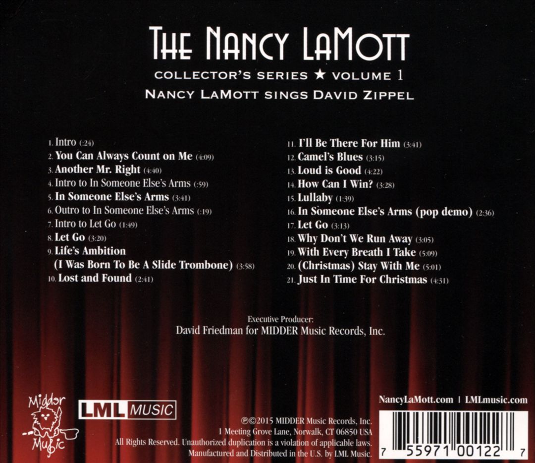 Nancy Lamott Sings David Zippel cover art