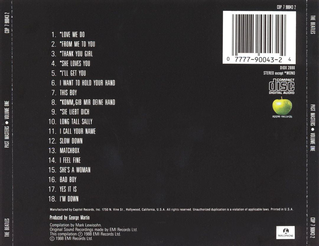 Past Masters, Vol. 1 cover art