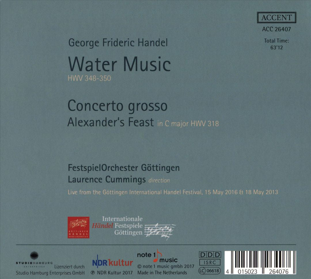 Händel: Water Music cover art