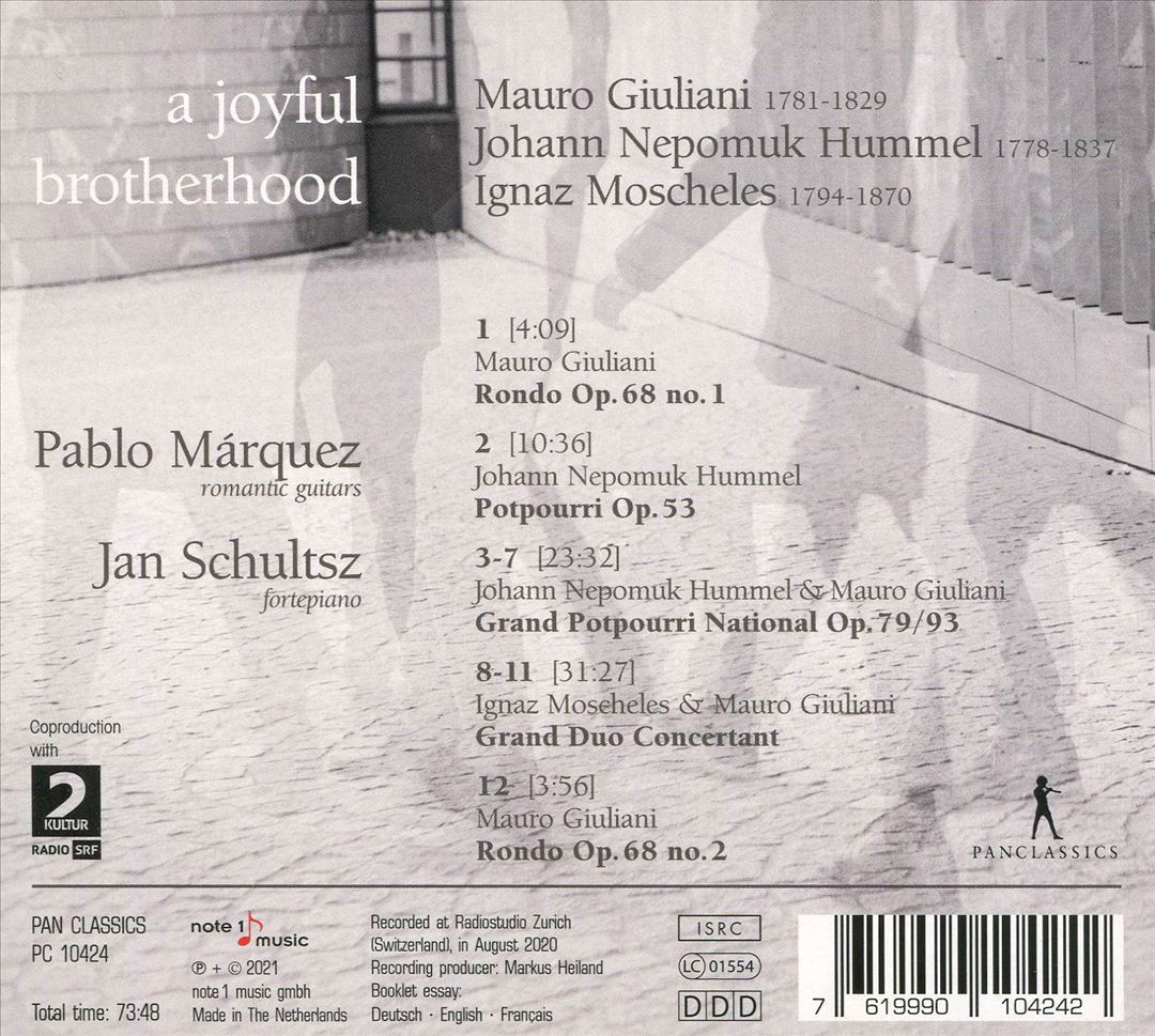 A Joyful Brotherhood: Mauro Giuliani, Johann Nebomuk Hummel, Ignaz Moscheles cover art