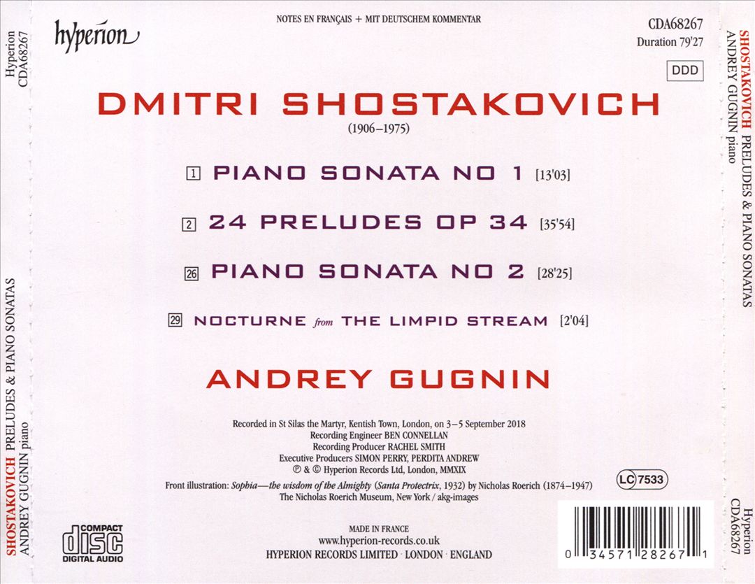 Shostakovich: 24 Preludes Op. 34; Piano Sonatas Nos 1 & 2 cover art