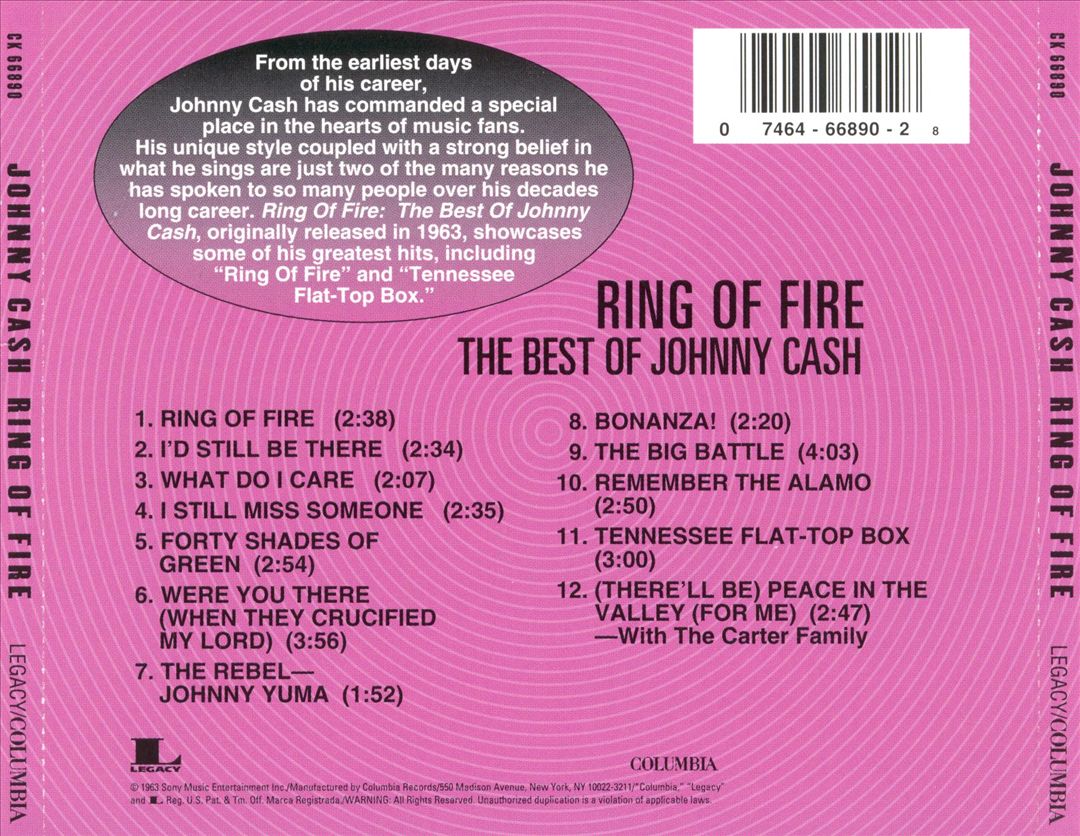 Ring of Fire: The Best of Johnny Cash cover art