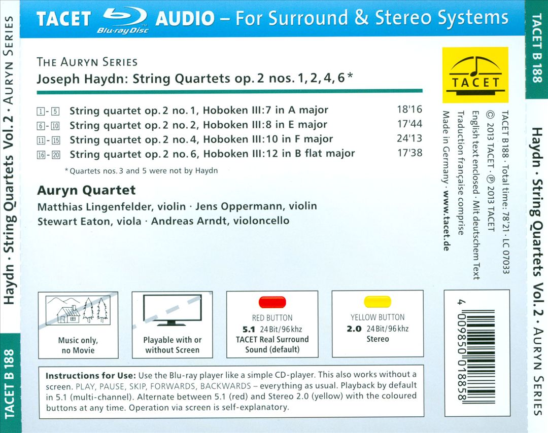 Haydn: String Quartets, Vol. 2 cover art