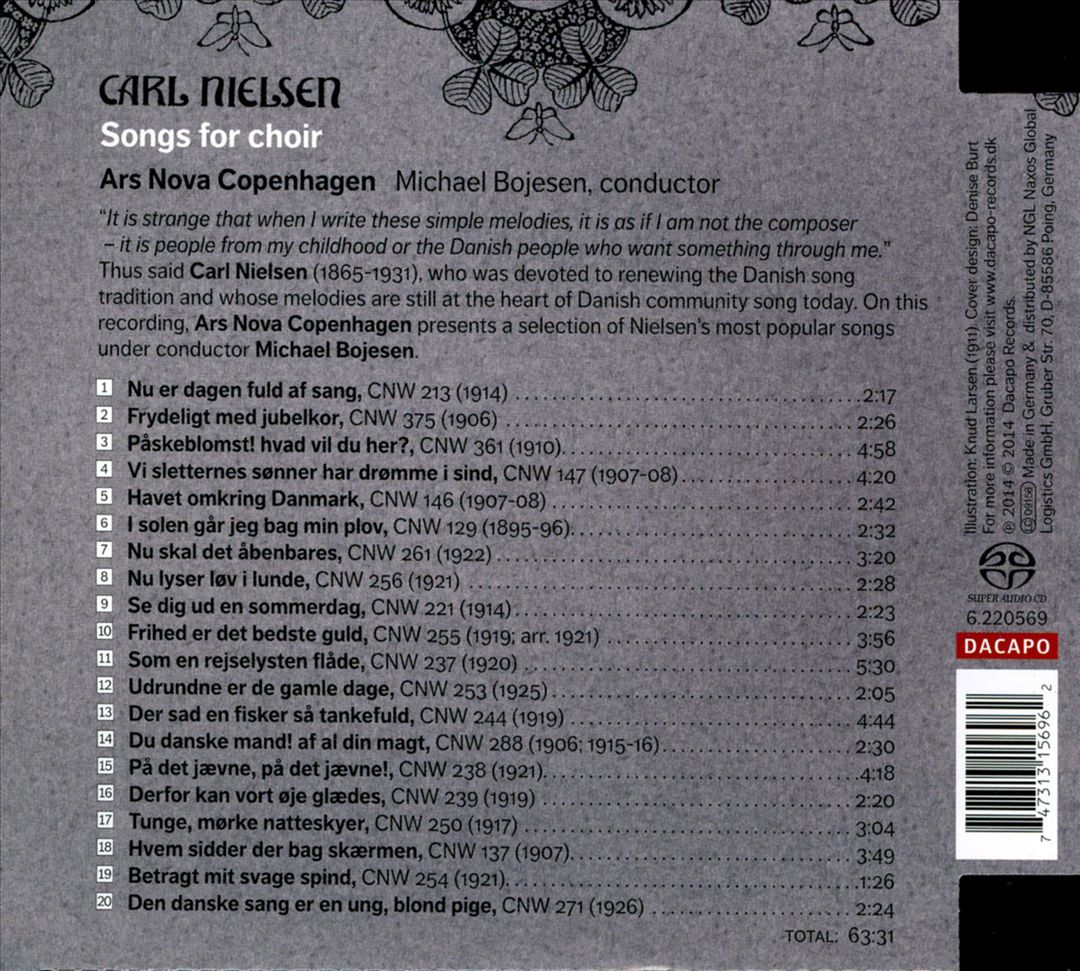 Carl Nielsen: Songs for Choir cover art
