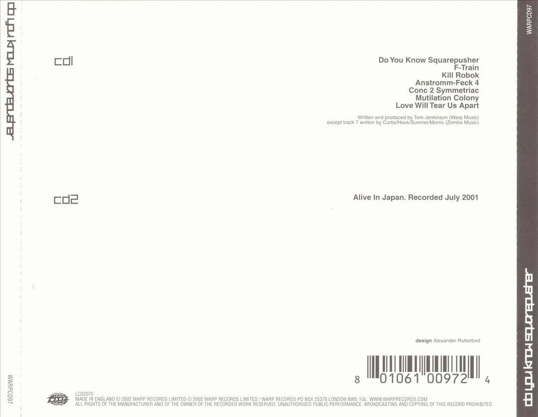 Do You Know Squarepusher cover art