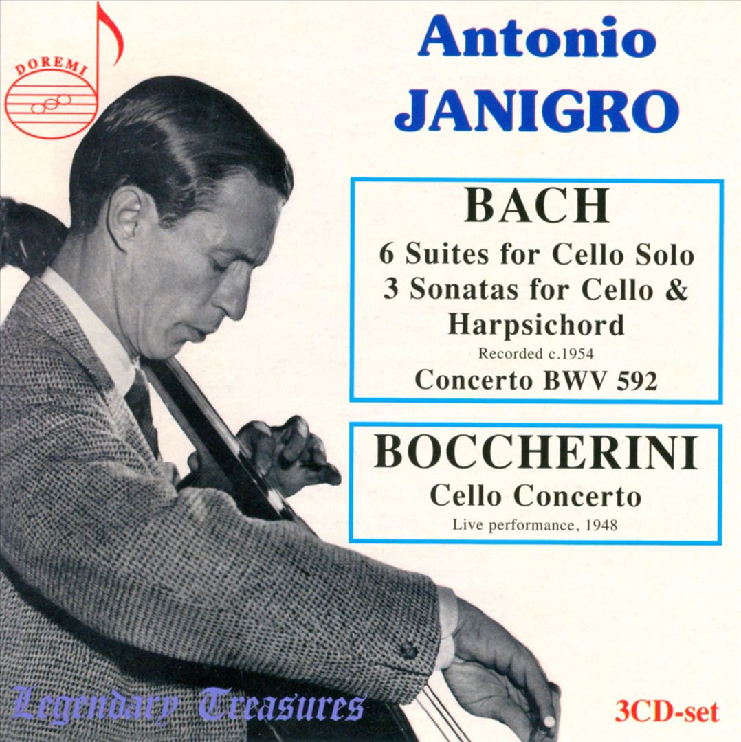 Bach: 6 Suites for Cello Solo; 3 Sonatas for Cello & Harpsichord; Boccherini: Cello Concerto cover art