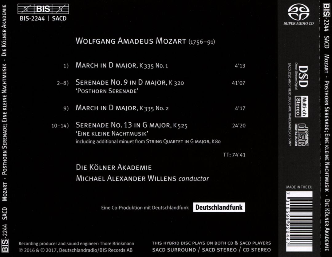 Mozart: Posthorn Serenade; Eine Kleine Nachtmusik cover art