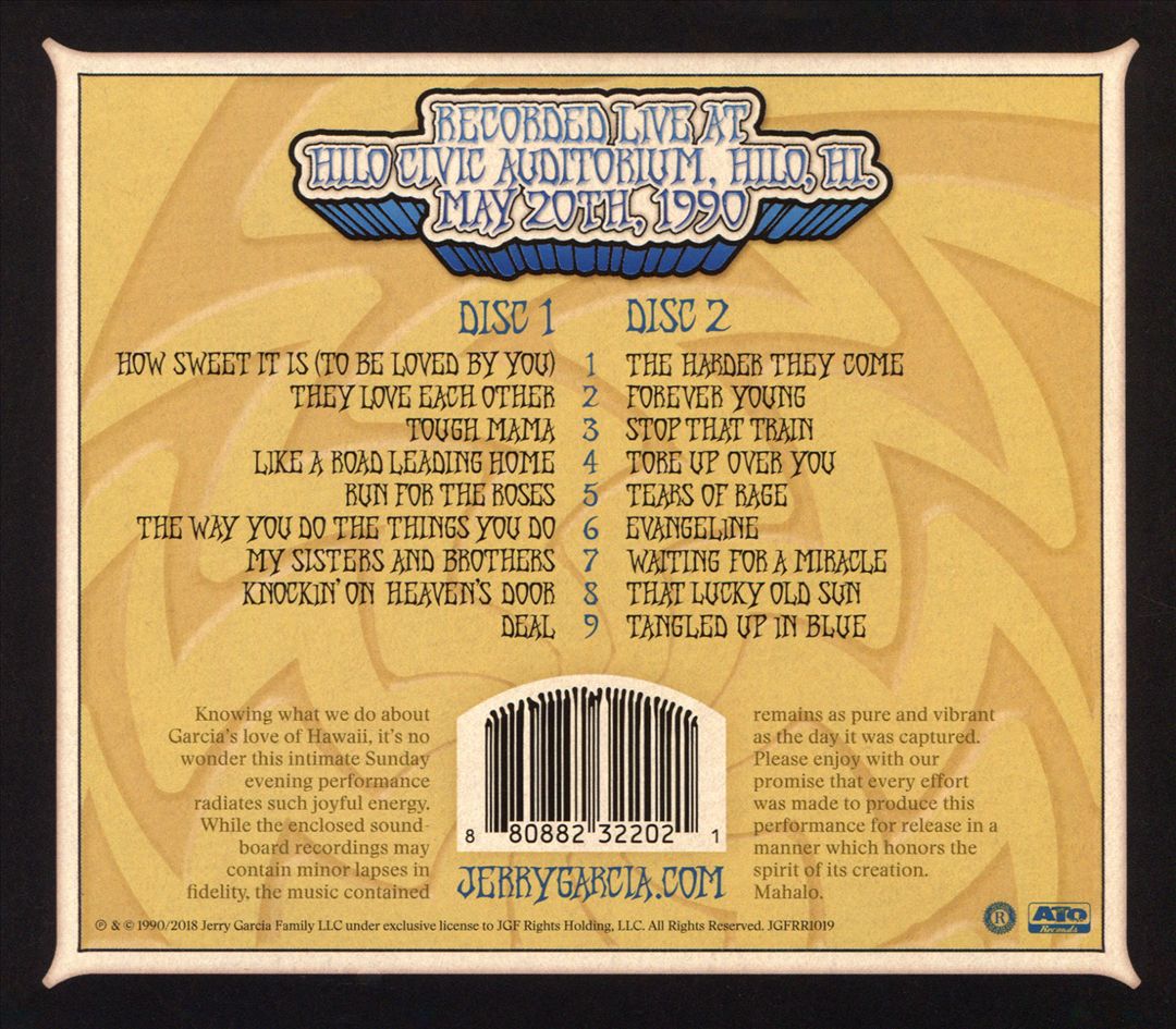GarciaLive, Vol. 10: May 20th, 1990 Hilo Civic Auditorium cover art