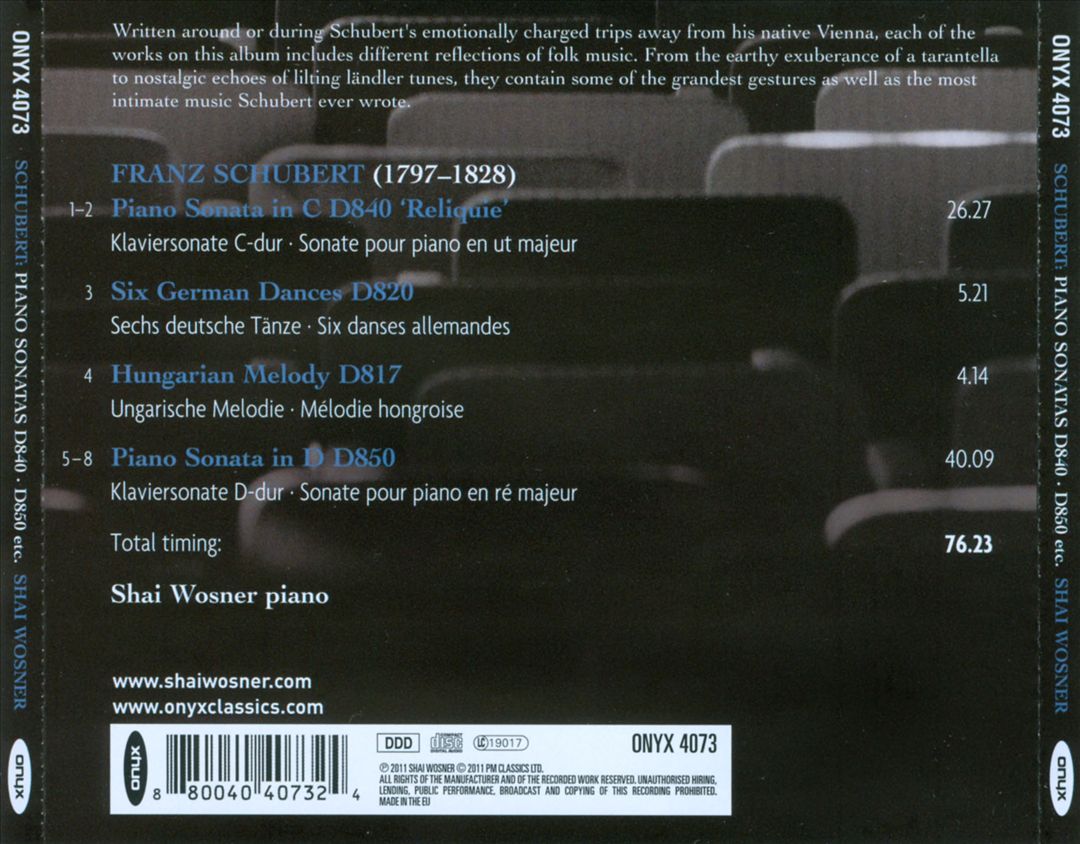 Schubert: Piano Sonatas, D. 840 & 850 cover art