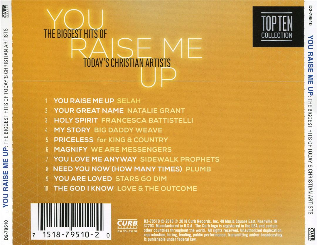 You Raise Me Up: The Biggest Hits of Today's Christian Artists cover art