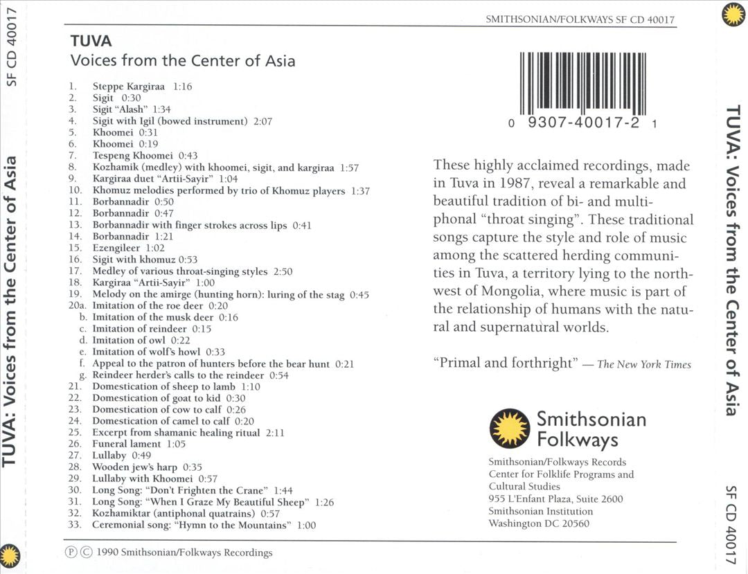 Tuva: Voices From the Center of Asia cover art
