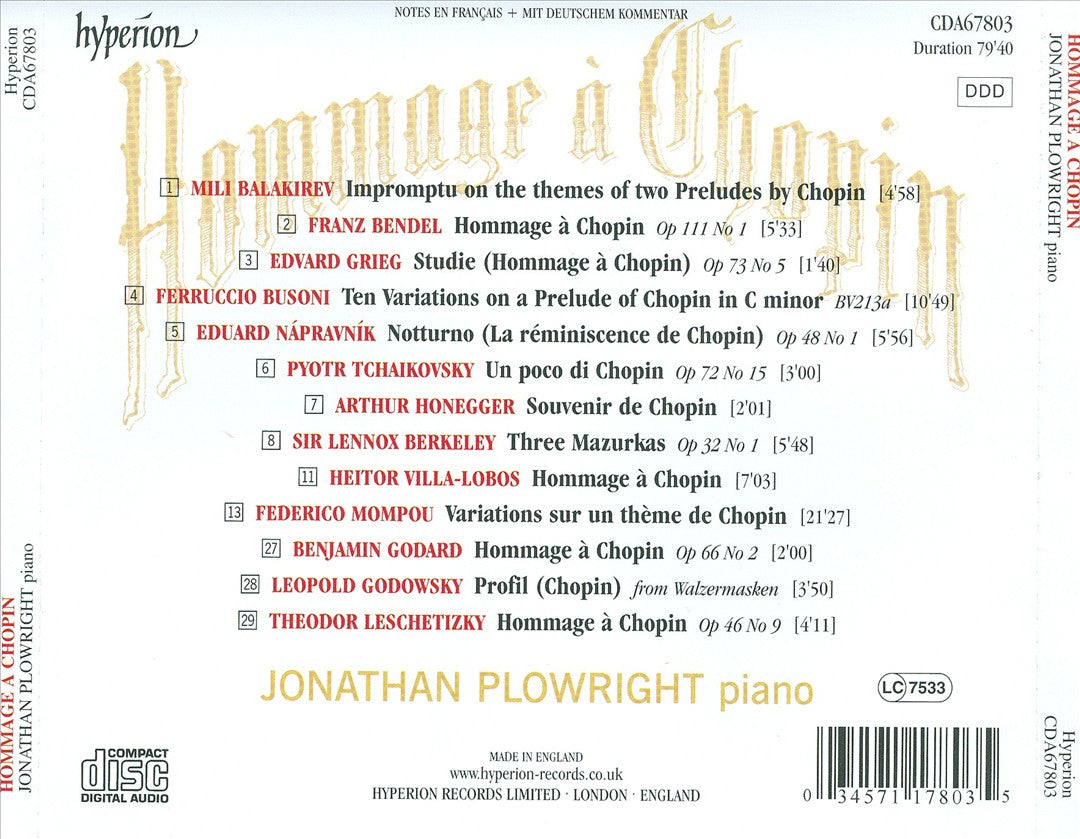 Hommage à Chopin cover art