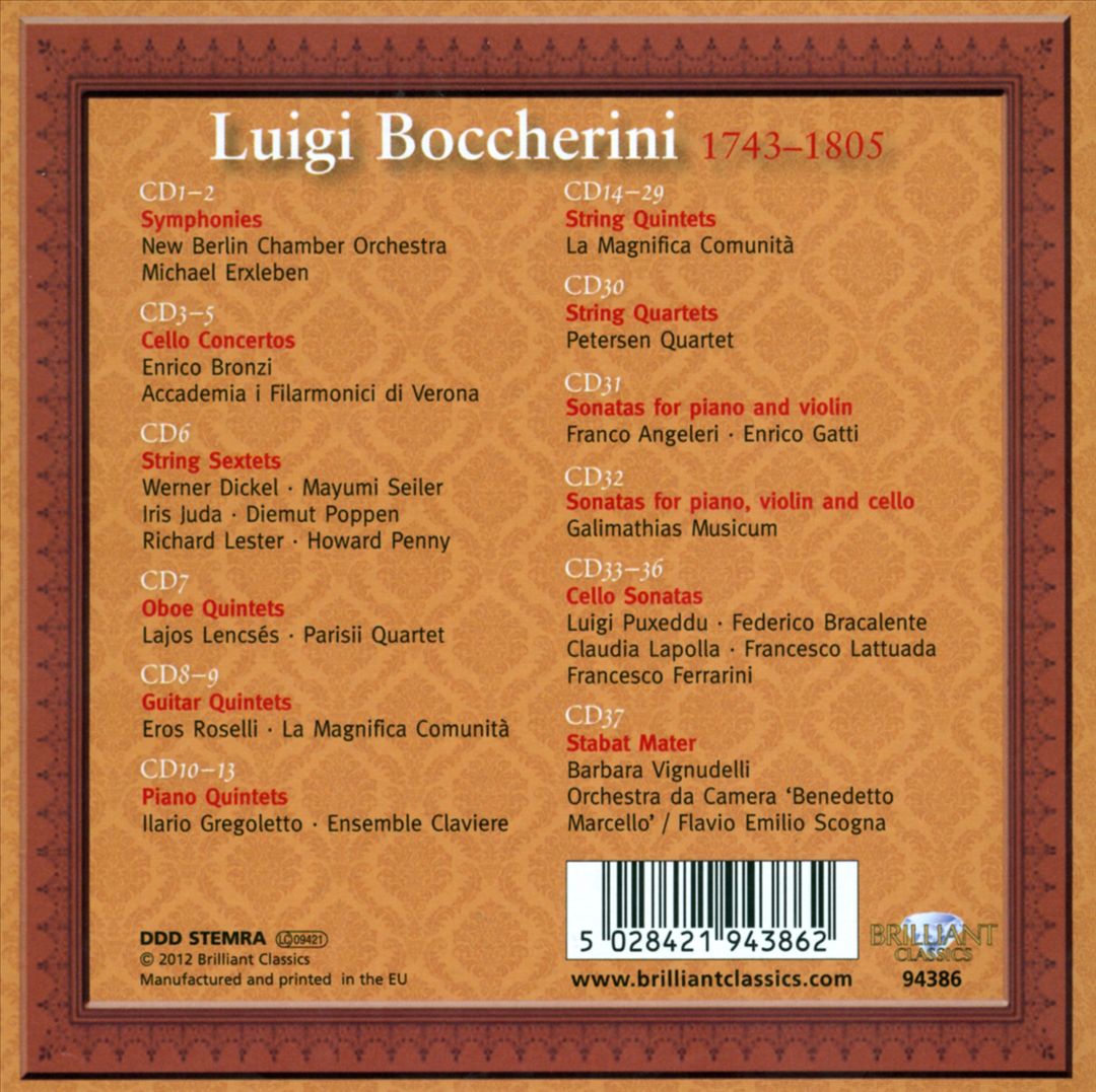 Boccherini Edition cover art