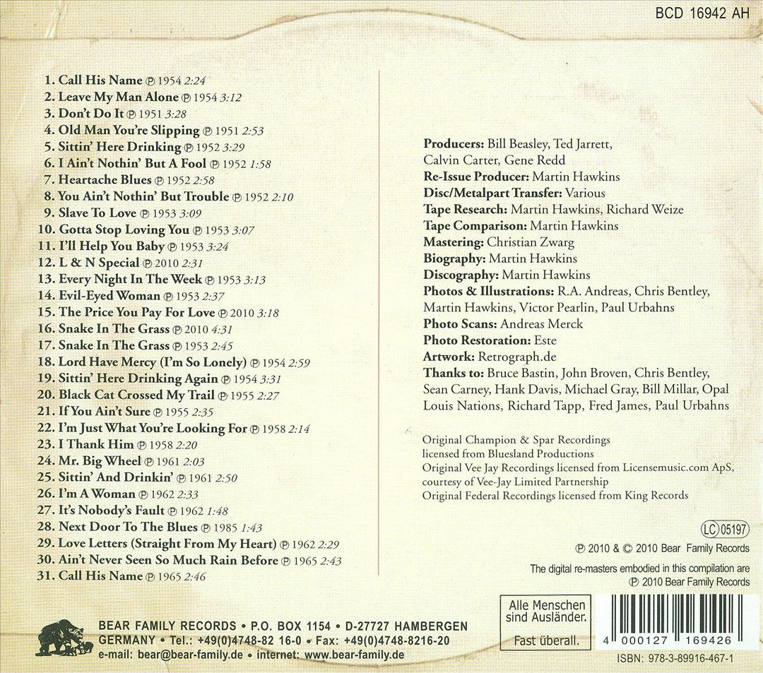 Call Her Name: The Complete Recordings 1951-1965 cover art