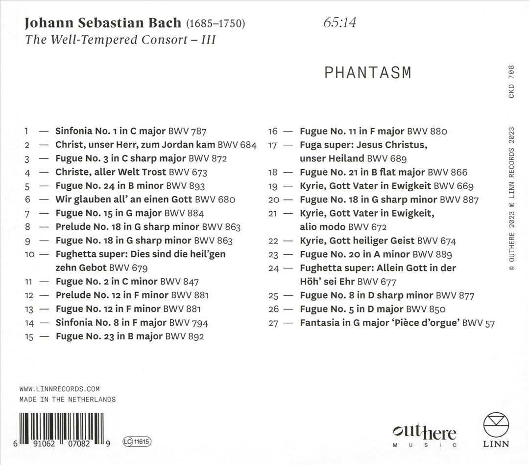 Johann Sebastian Bach: The Well-Tempered Consort III cover art