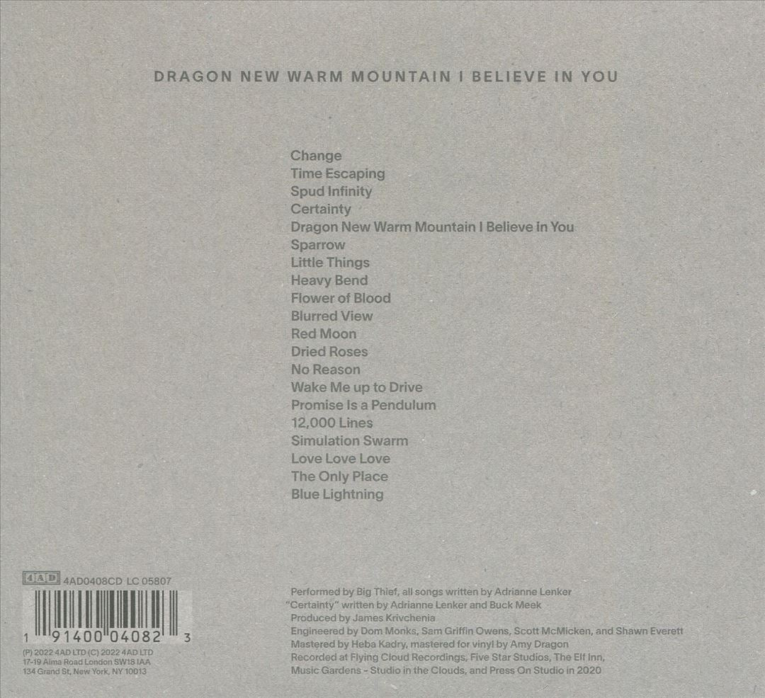 Dragon New Warm Mountain I Believe in You cover art