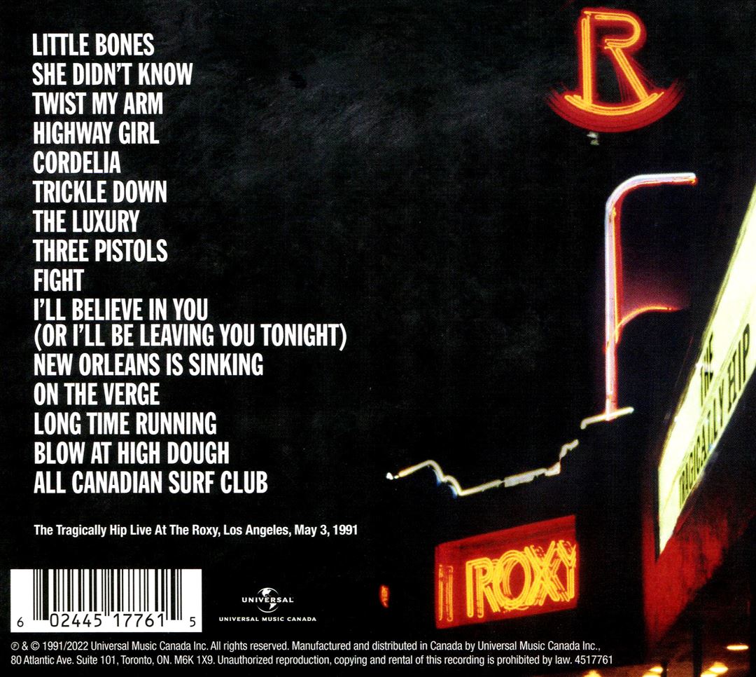 Live at the Roxy cover art