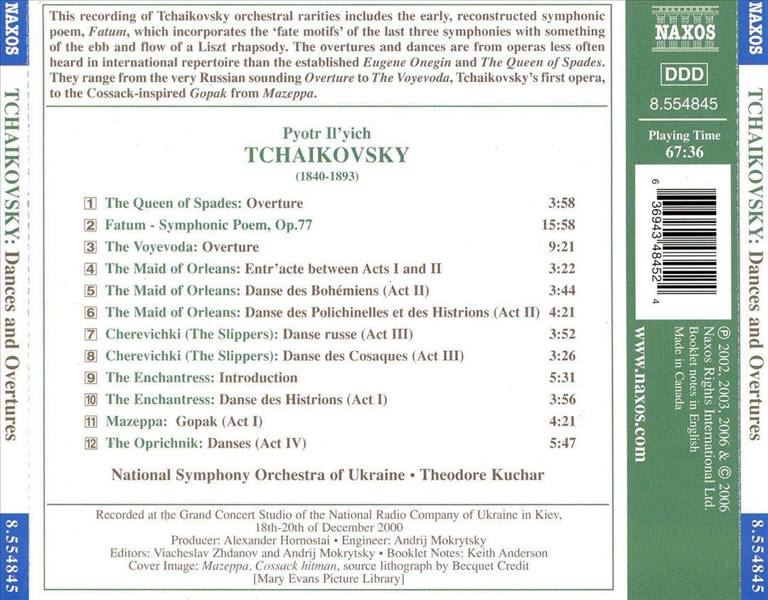 Tchaikovsky: Dances and Overtures cover art