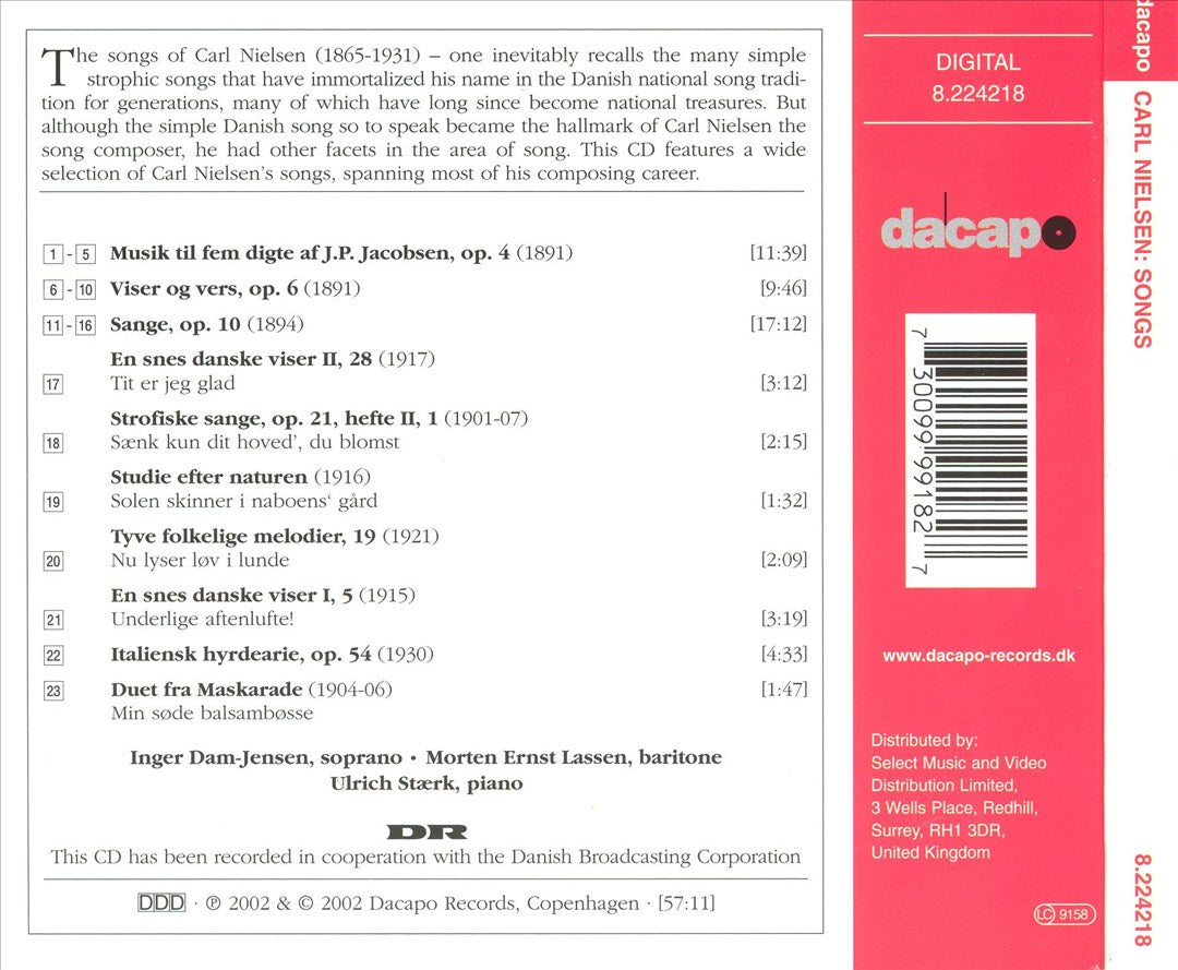 Carl Nielsen: Songs cover art