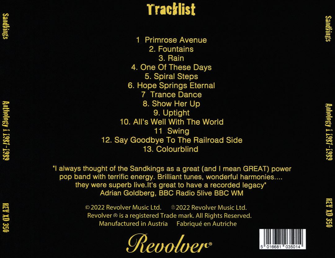 Anthology 1: 1987-1989 cover art