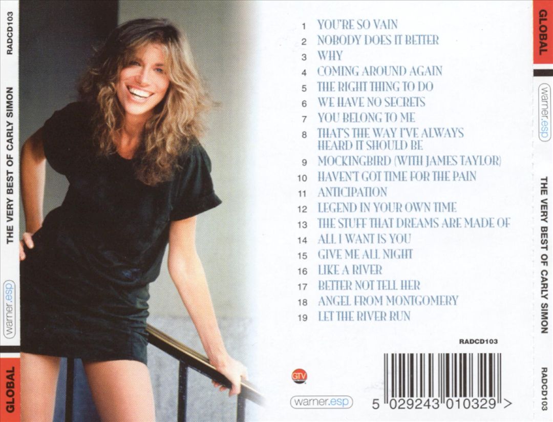 Very Best of Carly Simon: Nobody Does It Better cover art
