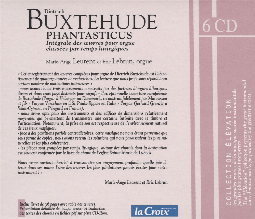 Dietrich Buxtehude: Phantasticus - Intégrale des oeuvres pour orgue cover art