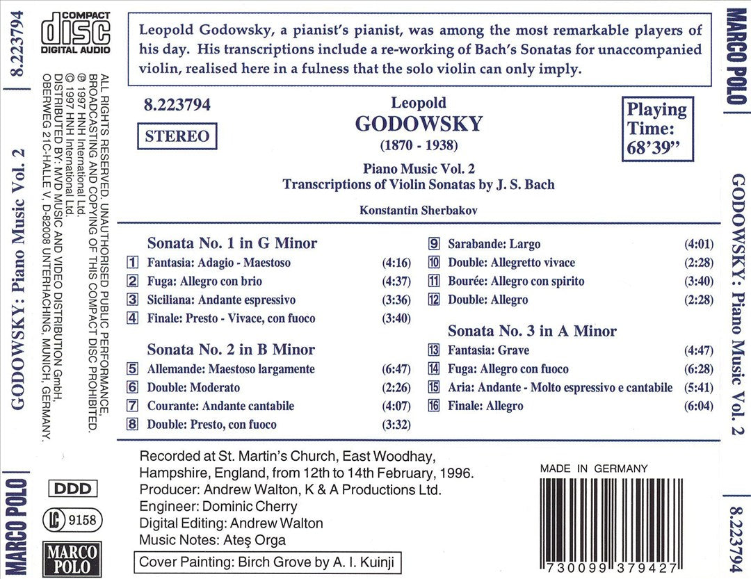 Godowsky: Piano Music, Vol. 2 cover art
