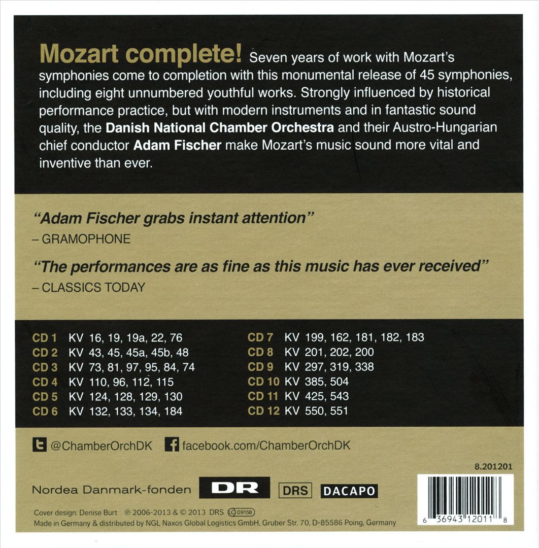 Mozart: 45 Symphonies cover art