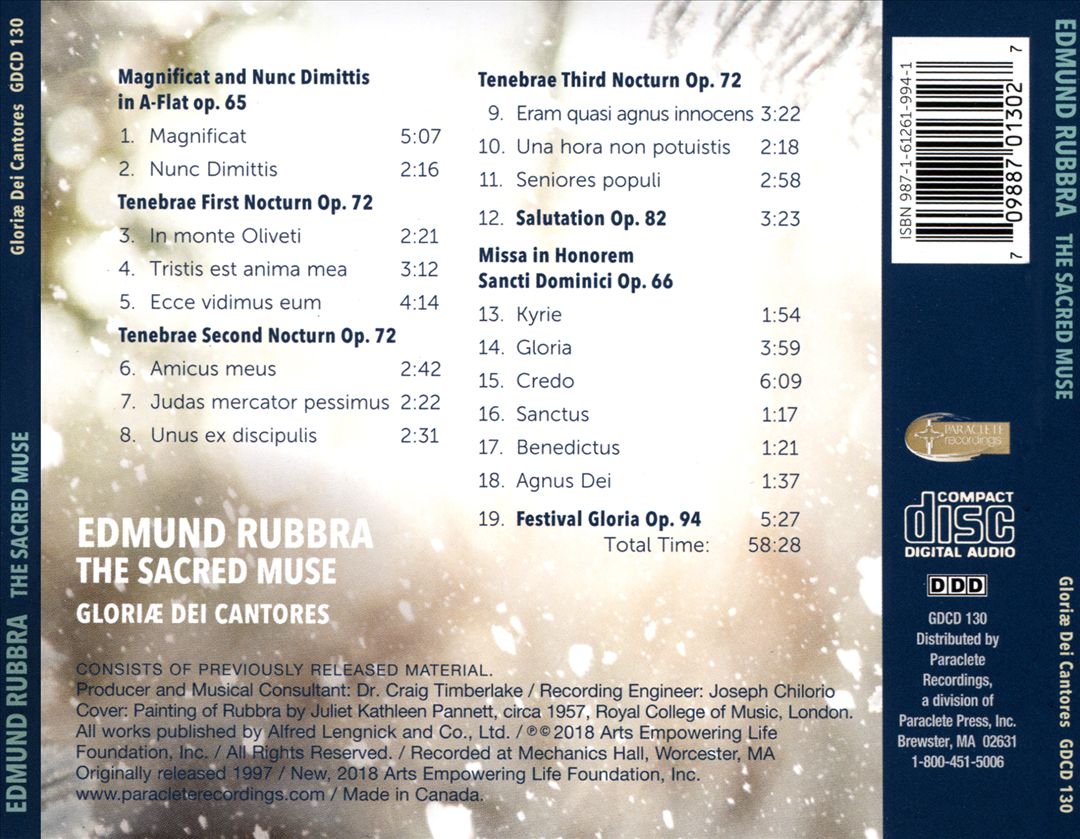 Edmund Rubbra: The Sacred Muse cover art