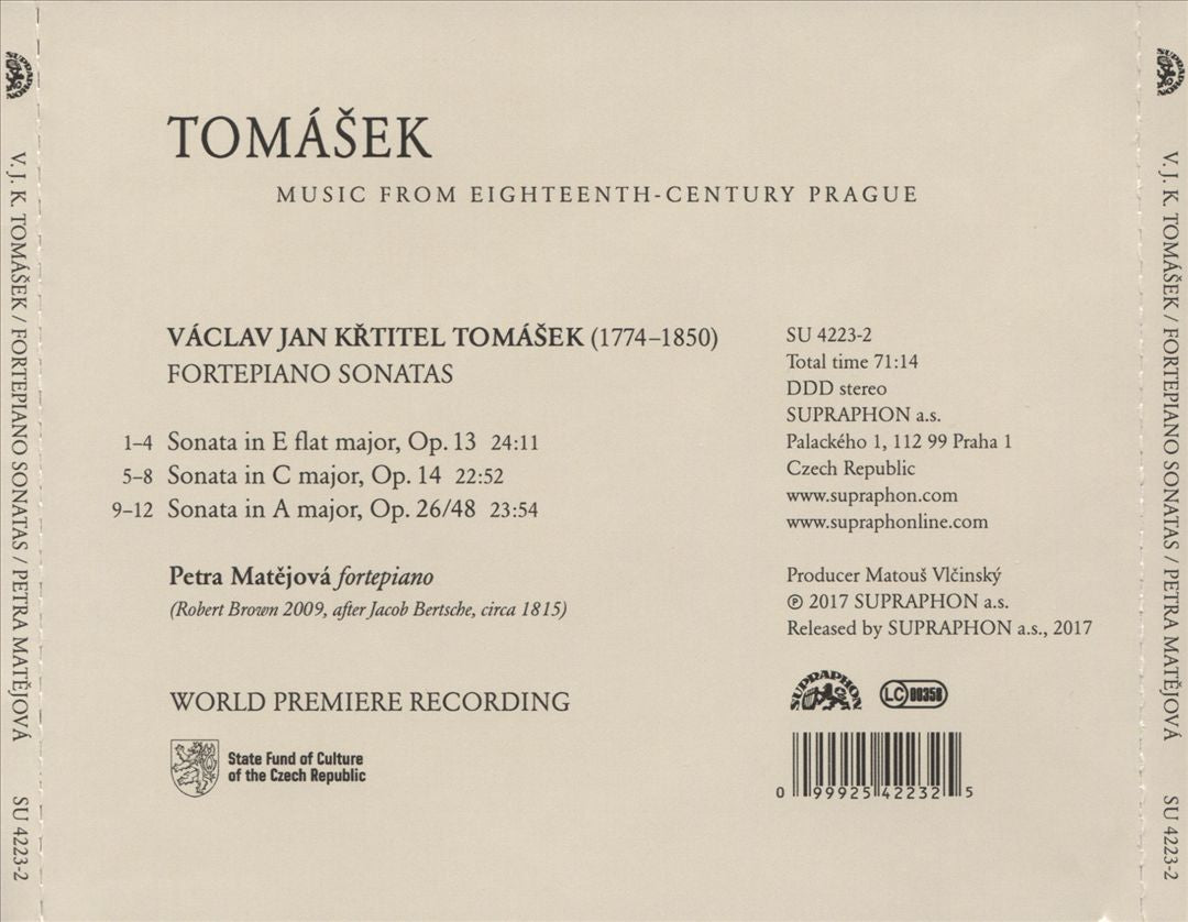 Tomásek: Music from 18th Century Prague cover art