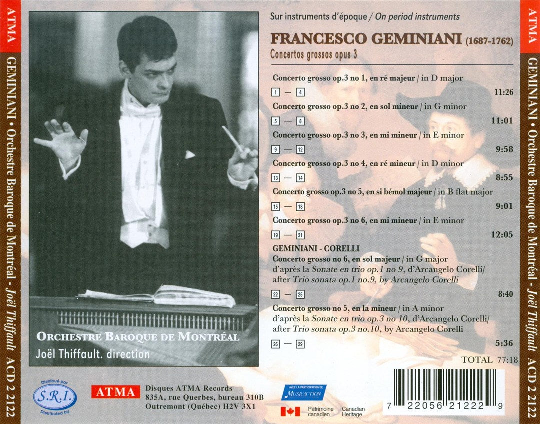 Geminiani: Concerti Grossos, Opus 3 cover art