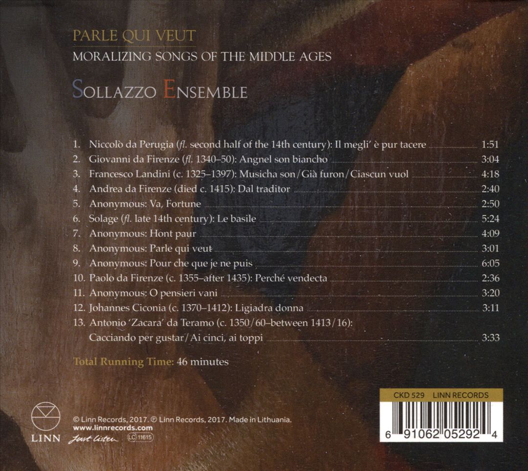 Parle Qui Veut: Moralizing Songs of the Middle Ages cover art